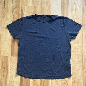 Loro Piana Cotton Boxy Short Sleeve T-shirt Navy Size L